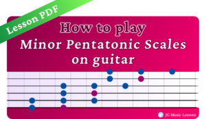 Minor Pentatonic Scales Lesson PDFs cover