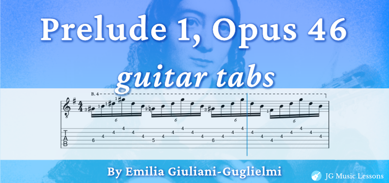 Prelude 1 Opus 46 - Giuliani guitar tabs banner