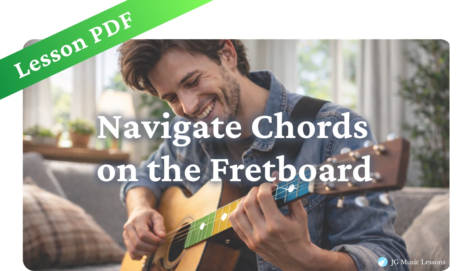 Navigate chords on fretboard banner