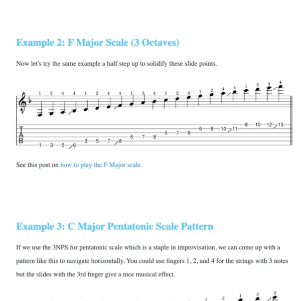 Unlock Fretboard Freedom with 3 Note Per String Scales - Lesson PDF ...