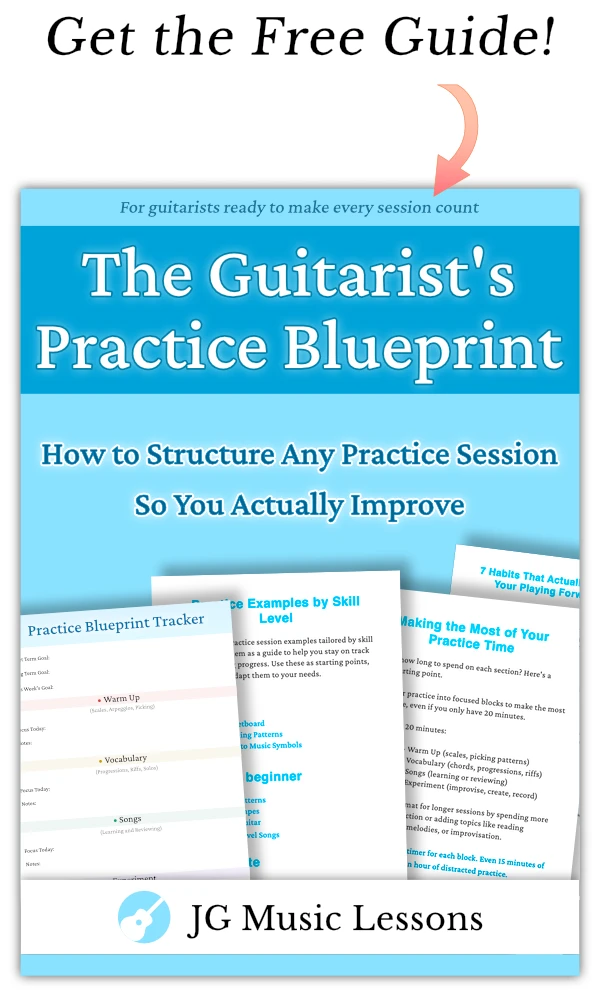 Free guitar practice guide sidebar