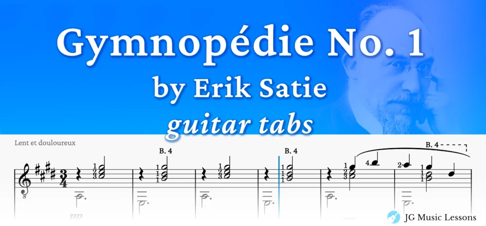 Gymnopedie guitar tabs post banner