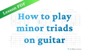 How to play minor triads on guitar pdf cover