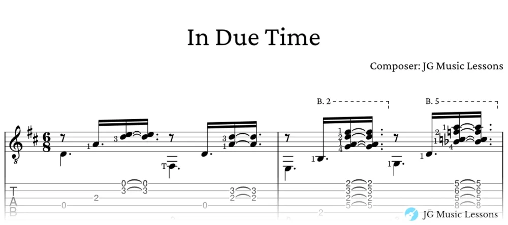 In Due Time guitar tabs banner