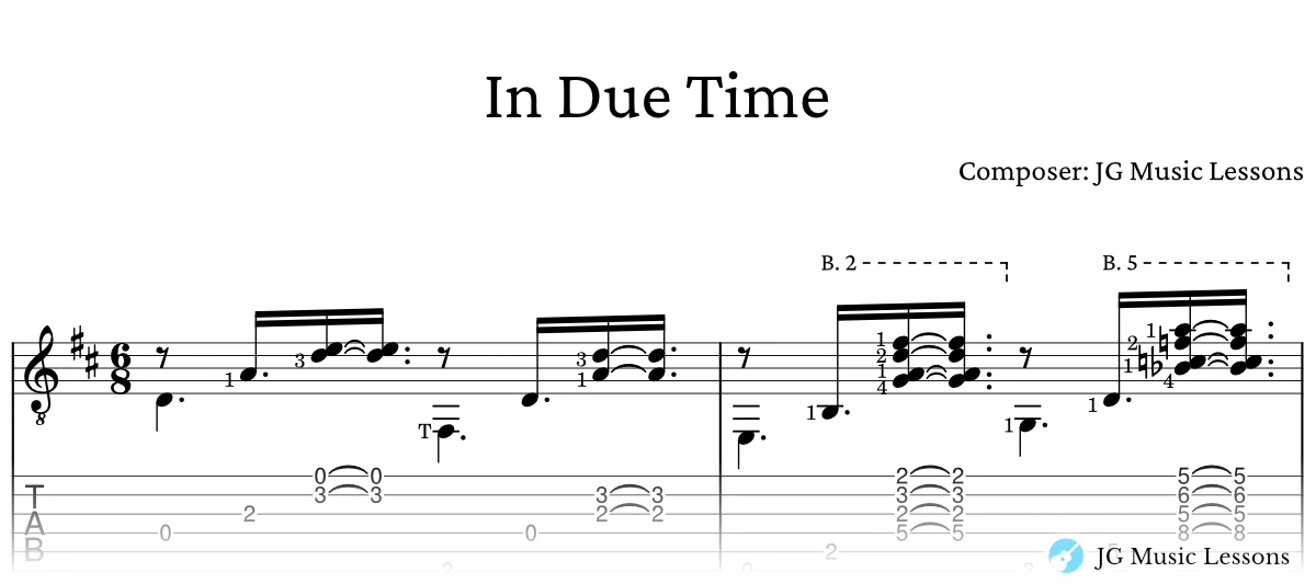 In Due Time guitar tabs banner