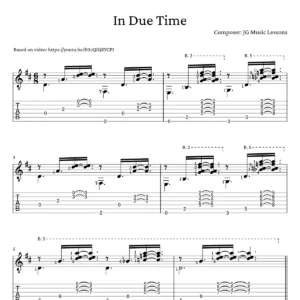 In Due Time guitar tabs preview