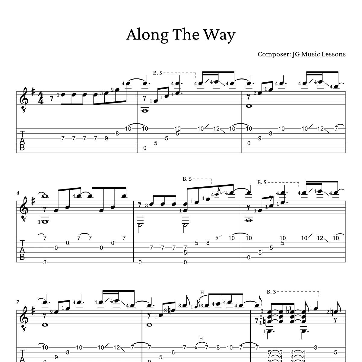Along The Way - JG Music Lessons preview