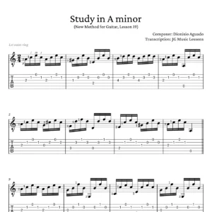 Study in A minor - Aguado WC cover