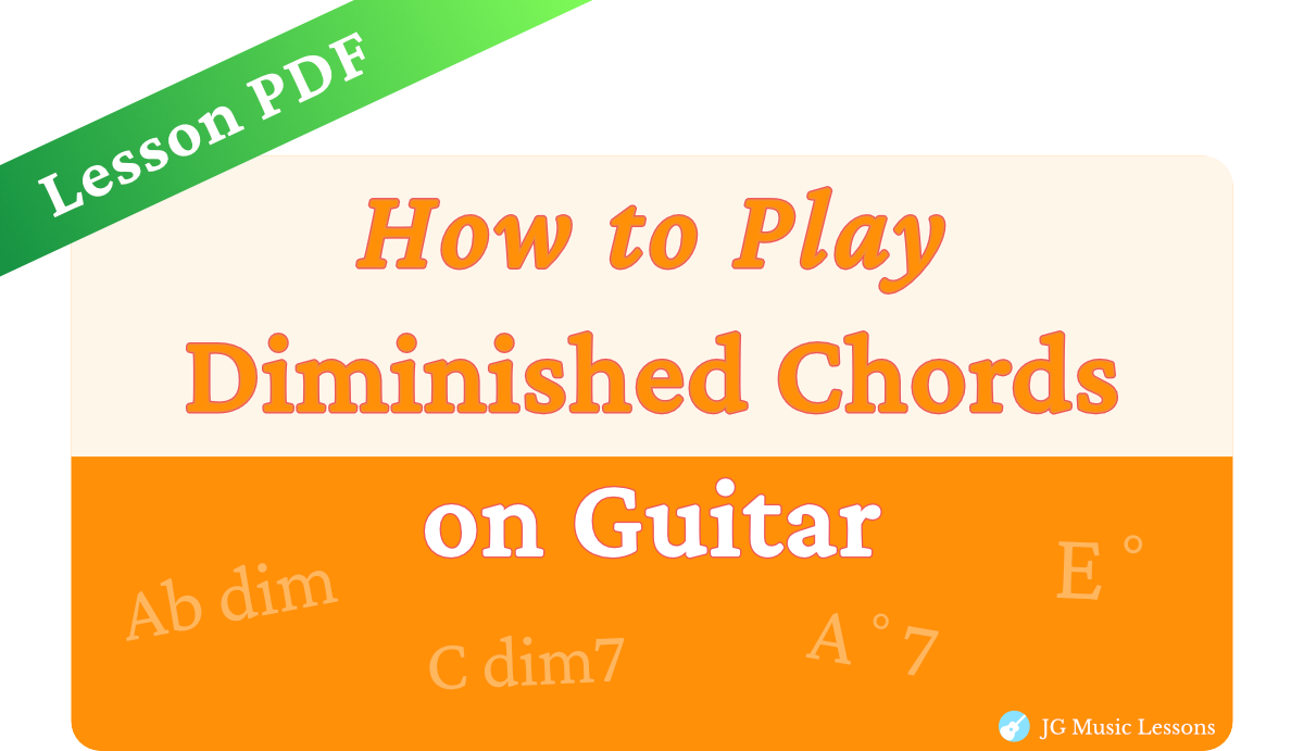 Diminished Chords on Guitar Lesson PDF cover
