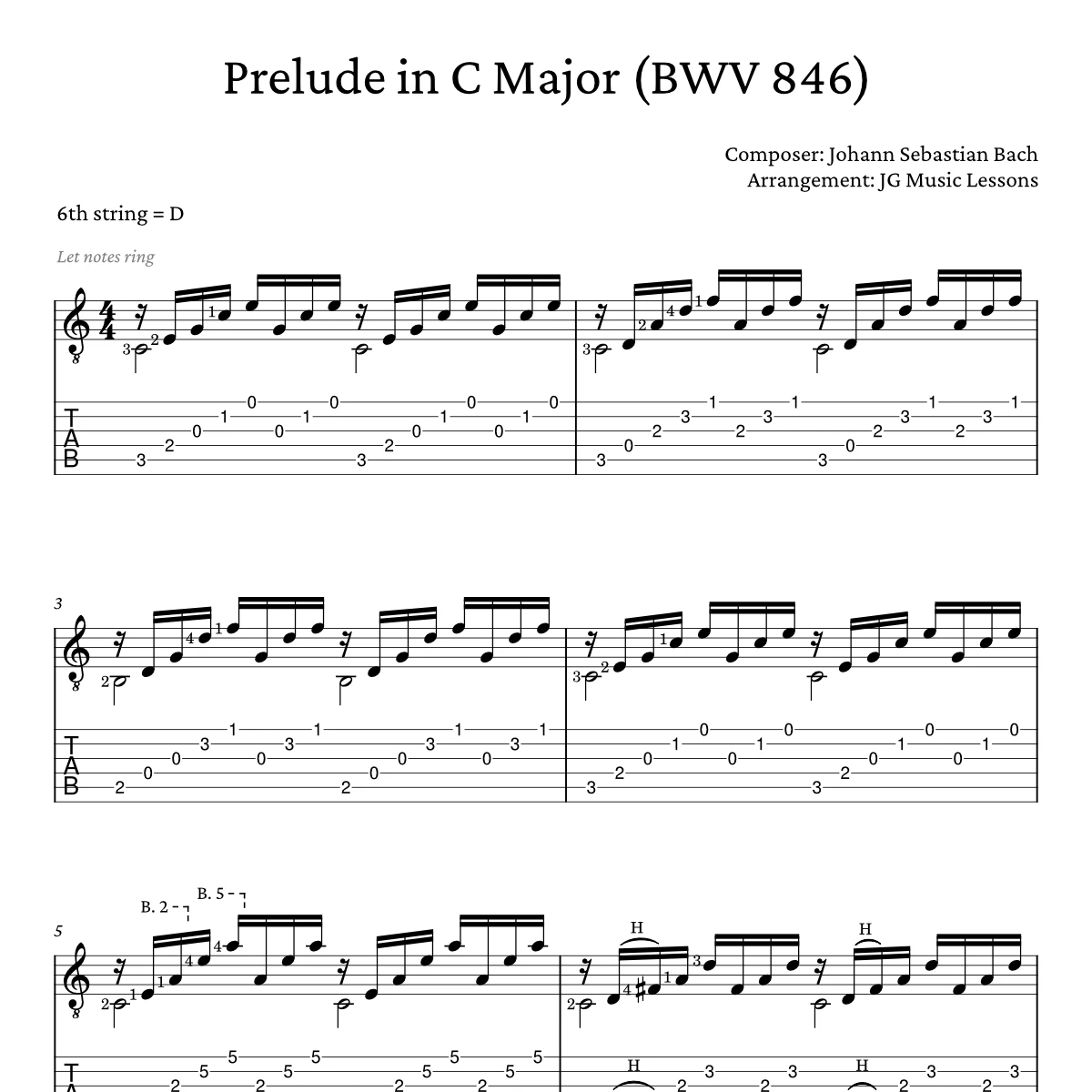 Prelude in C Major BWV 846 - Bach preview