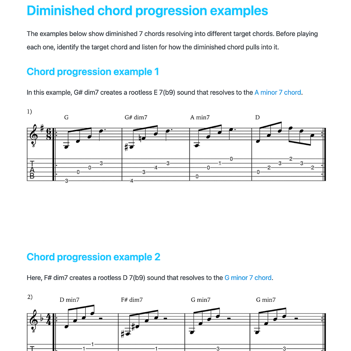 Diminished guitar chords preview 4