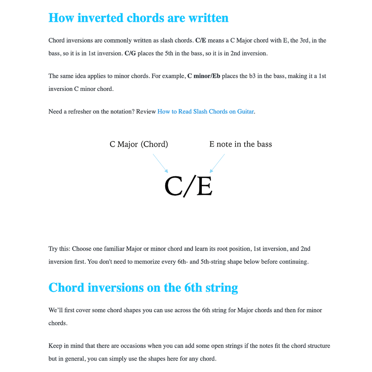 Chord Inversions guitar preview 1