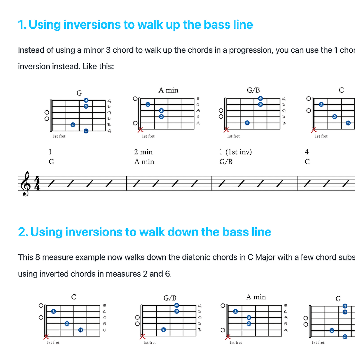 Chord Inversions guitar preview 4