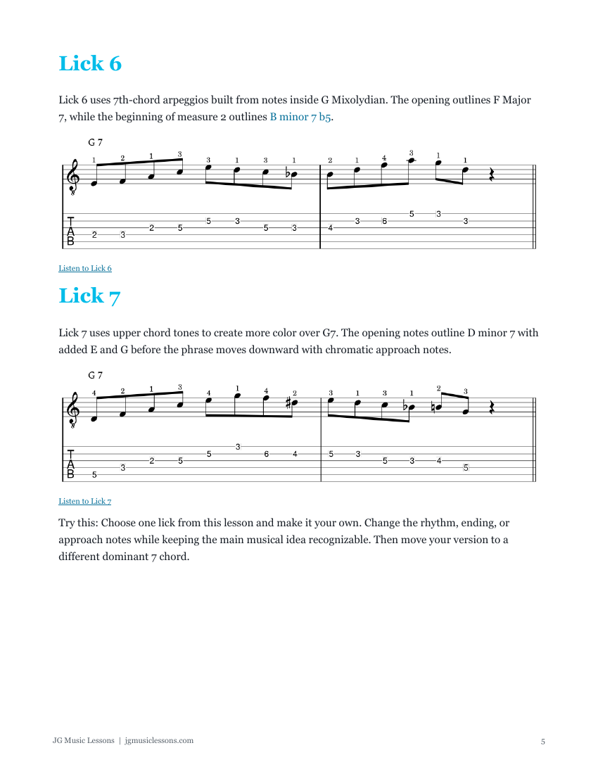7 jazz blues licks preview page 5