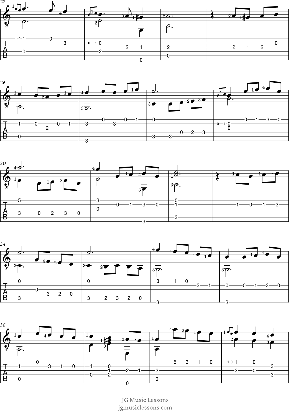 Espanoleta Sanz guitar tabs 2