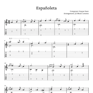 Espanoleta Sanz tabs preview
