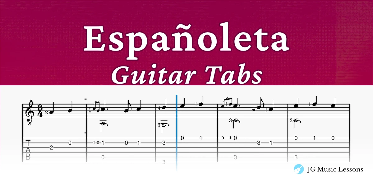 Espanoleta guitar tabs banner