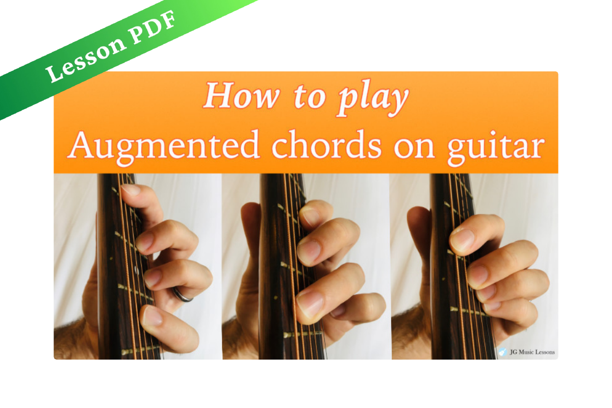How to Play Augmented Chords on Guitar – Lesson PDF cover
