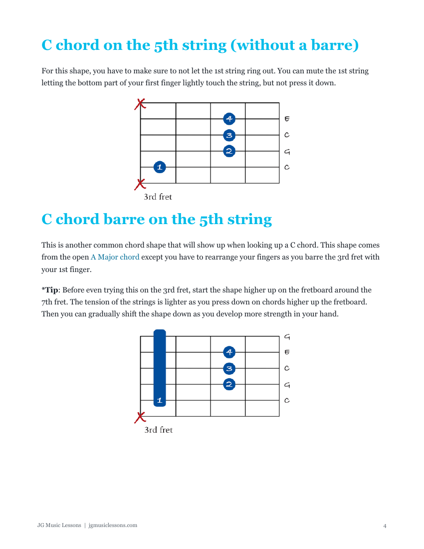 C major chord preview 4
