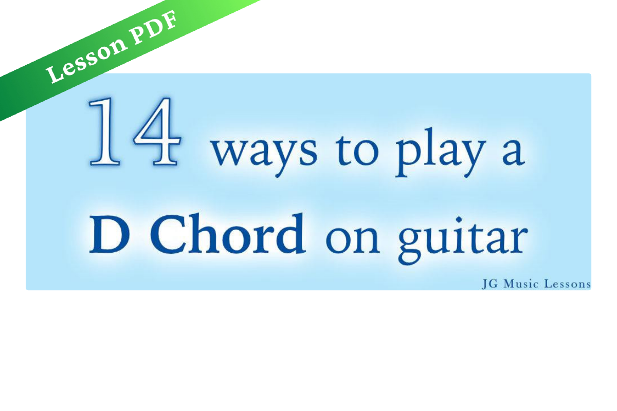 14 Ways to Play a D Major Chord – Lesson PDF cover