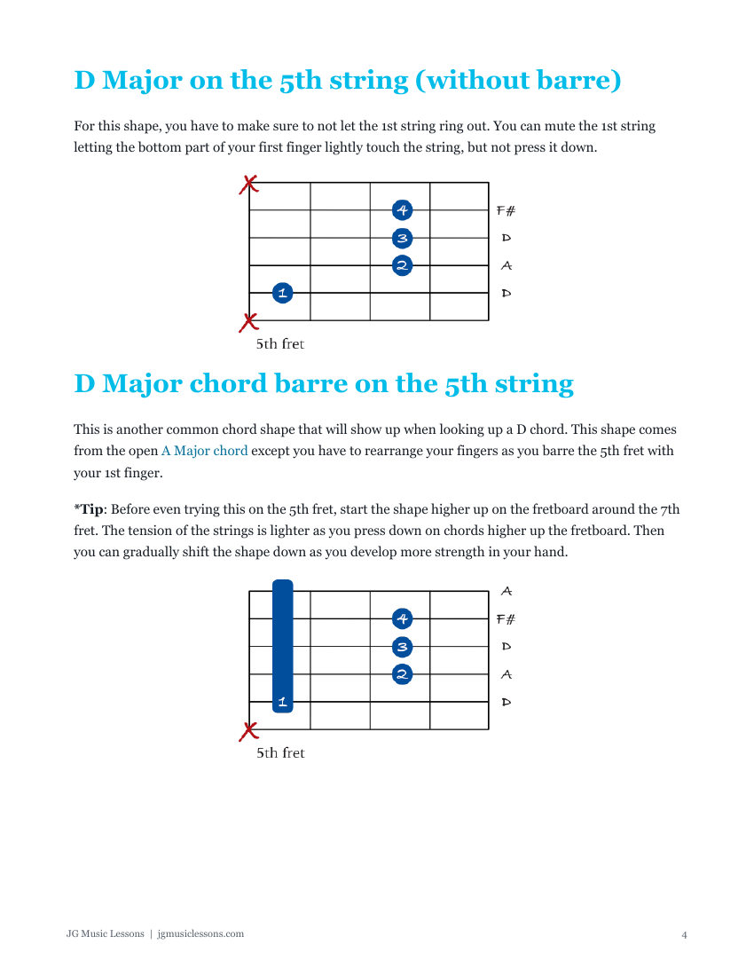 D major chord preview 4