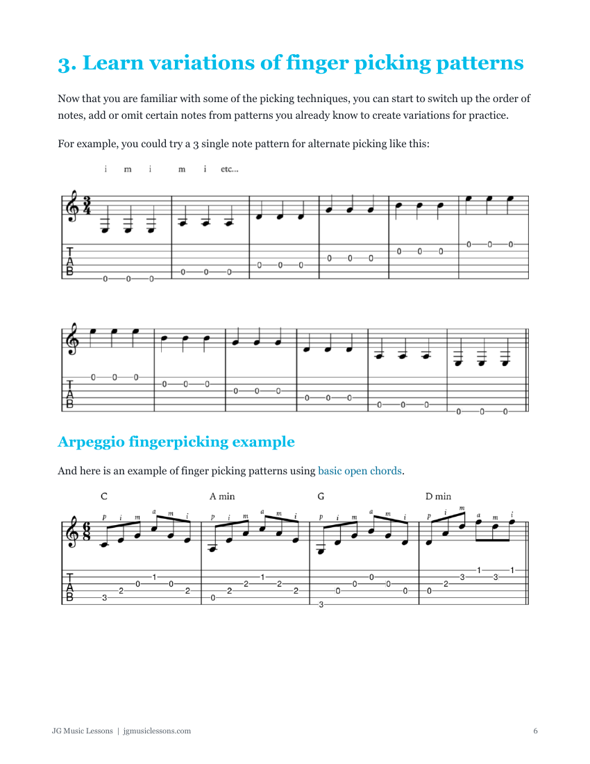 Fingerpicking tips preview 6