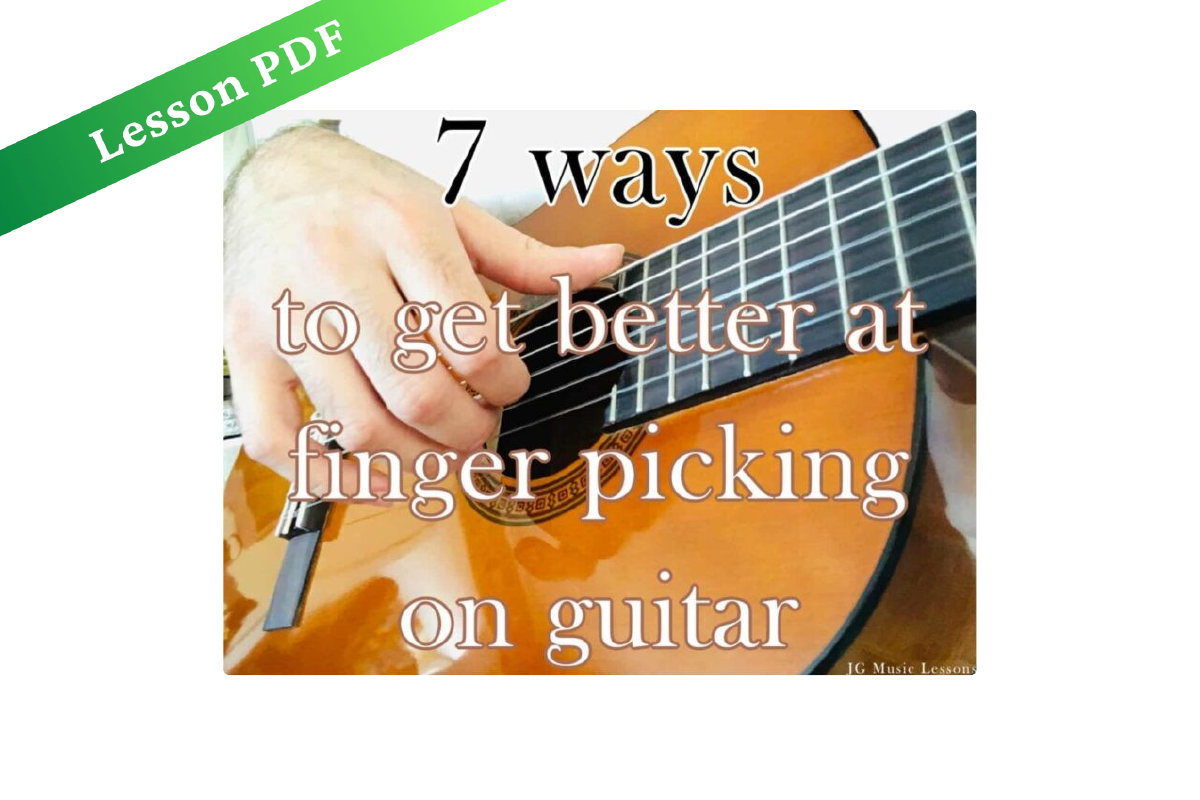 7 Ways to Get Better at Fingerpicking – Lesson PDF cover