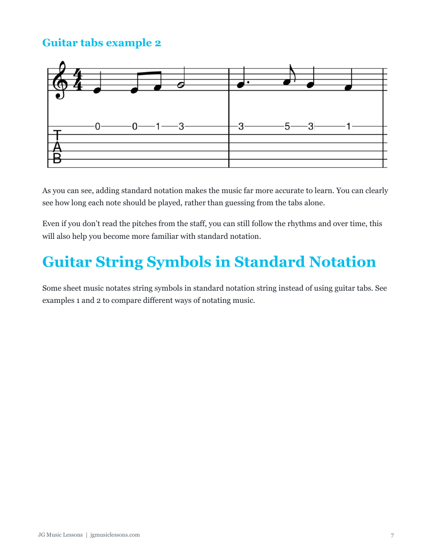 Guitar tabs preview 7