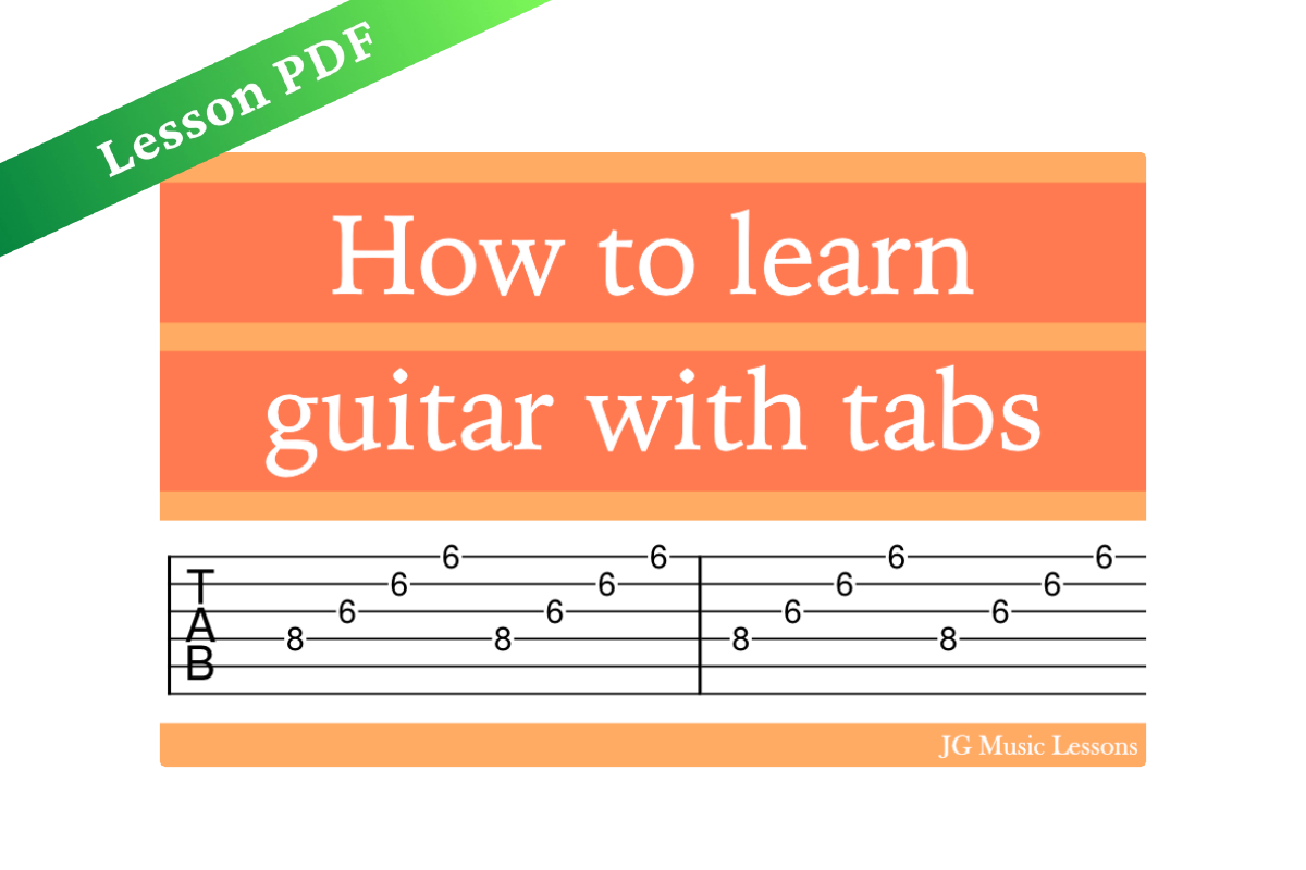 How to Learn Guitar With Tabs – Lesson PDF cover