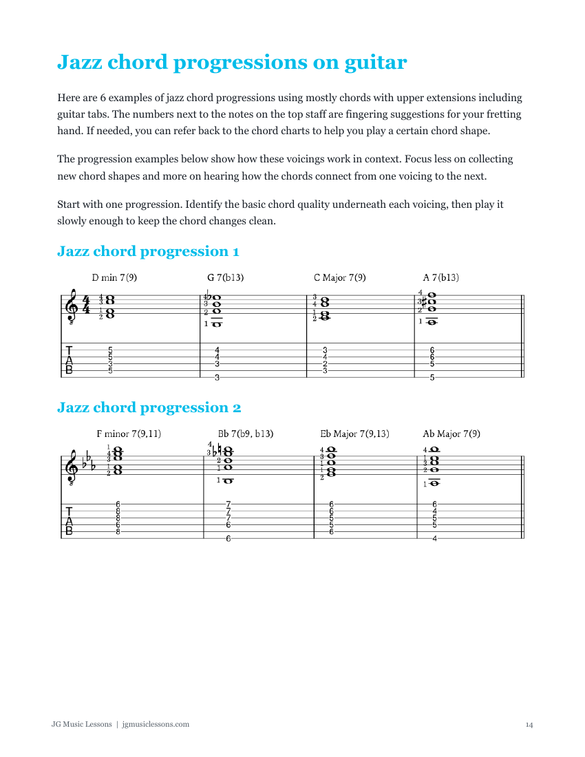 Jazz guitar chords preview 14