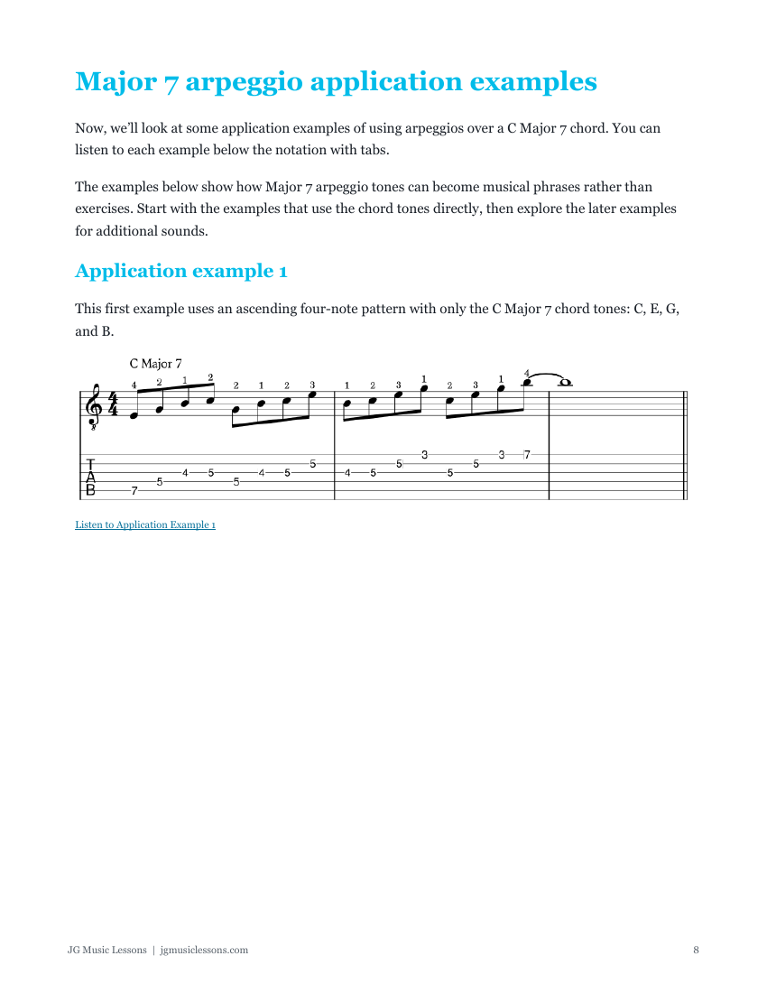 Major 7 arpeggios preview 8