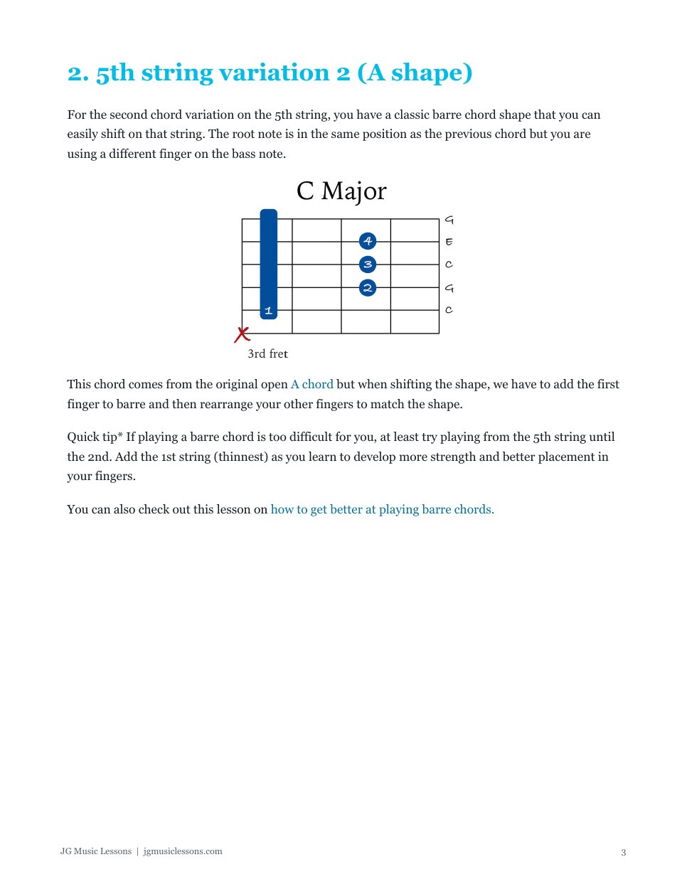 Major chord shapes preview 3
