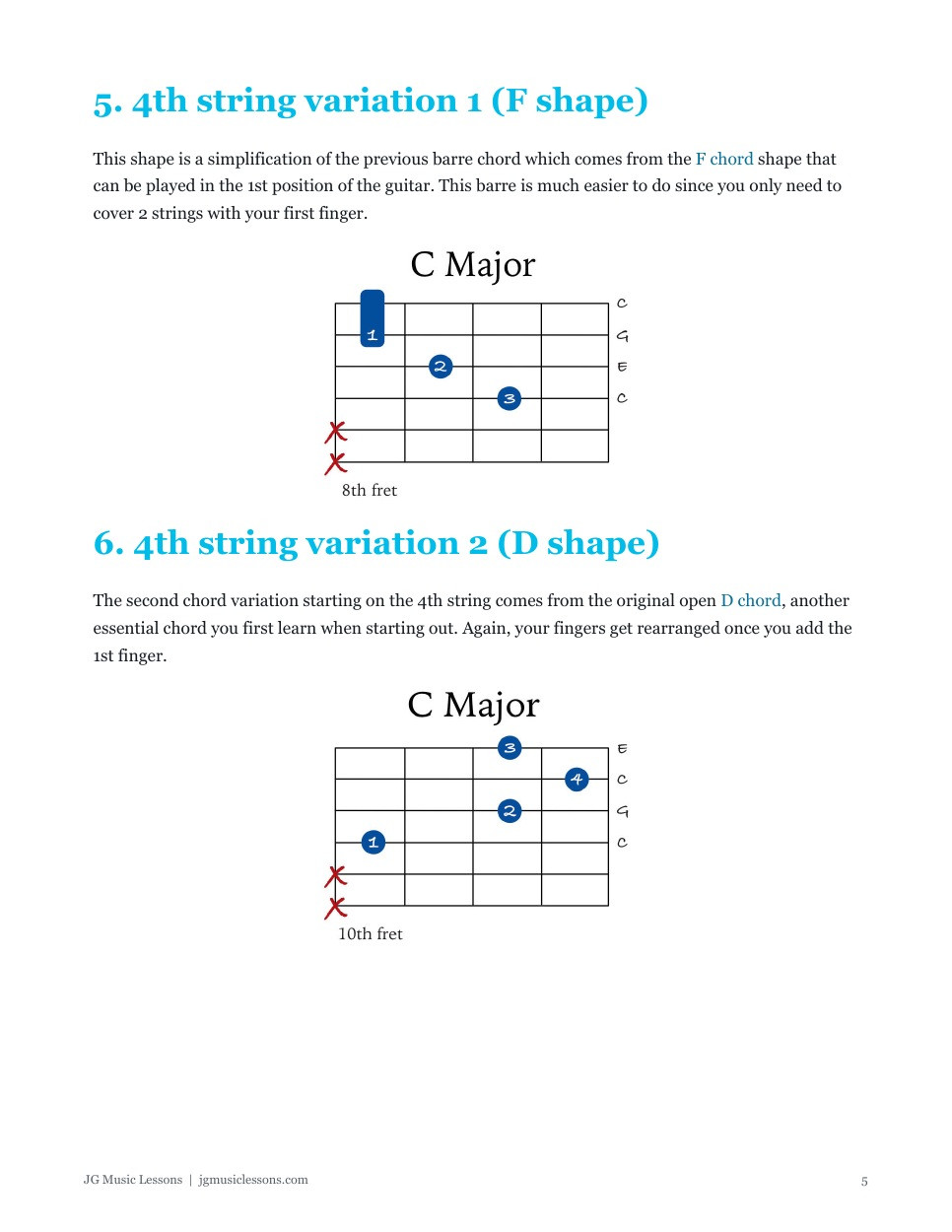 Major chord shapes preview 5