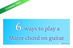 6 Ways to Play a Major Chord on Guitar – Lesson PDF cover