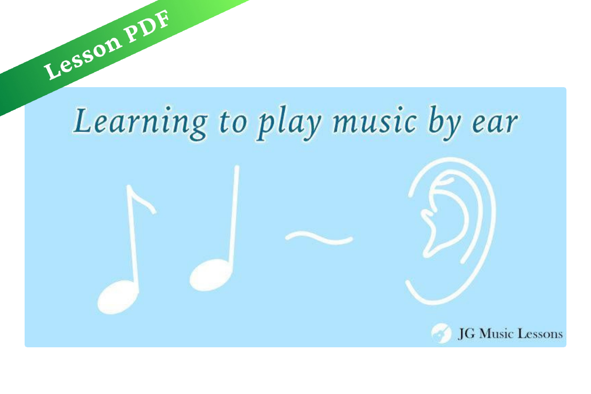 How to Learn to Play Music by Ear (6 Tips) – Lesson PDF cover