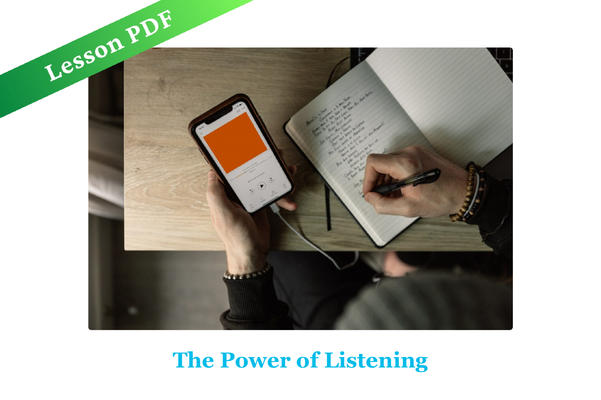 The Power of Listening – Lesson PDF cover